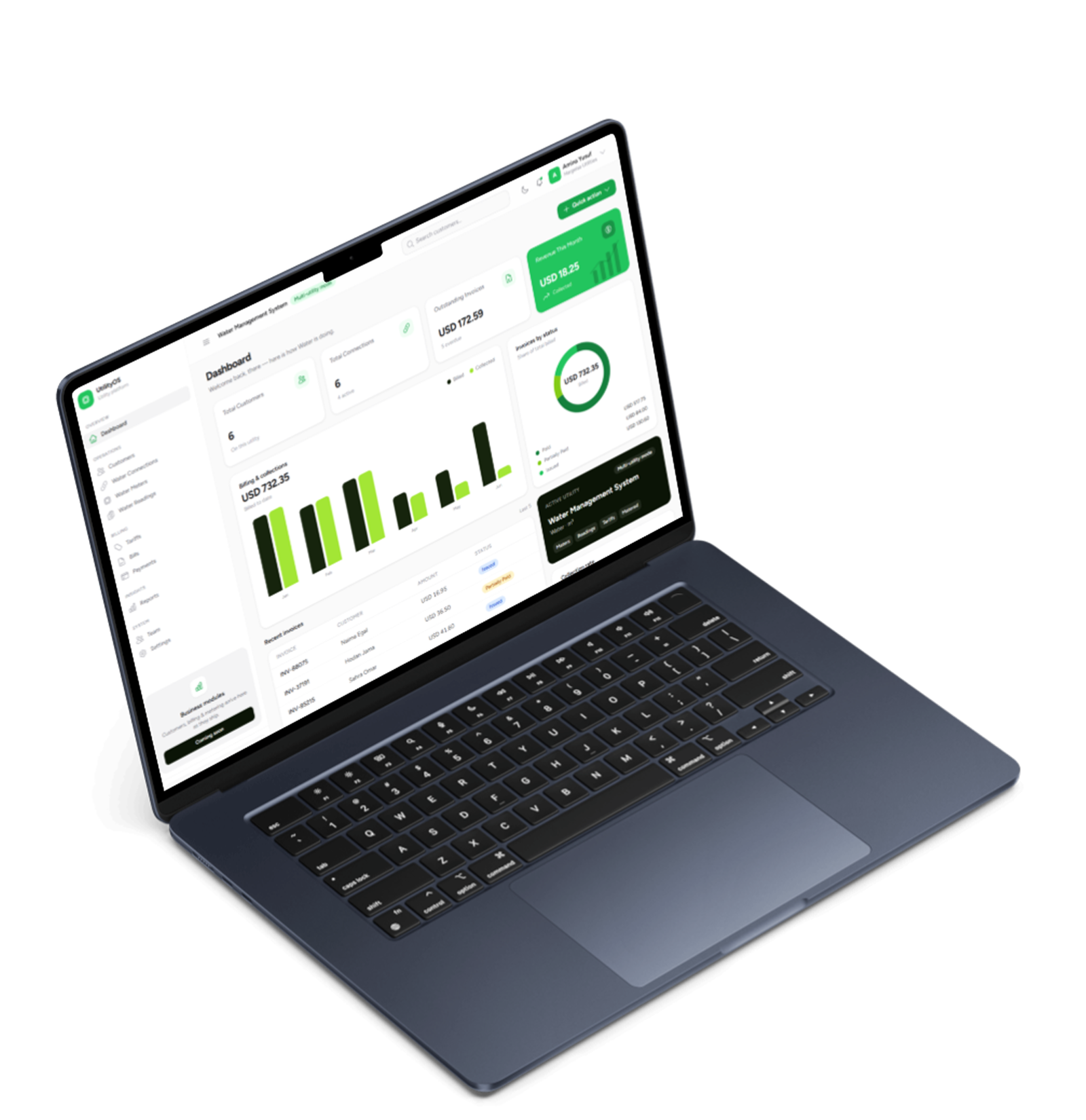 UtilityOS dashboard